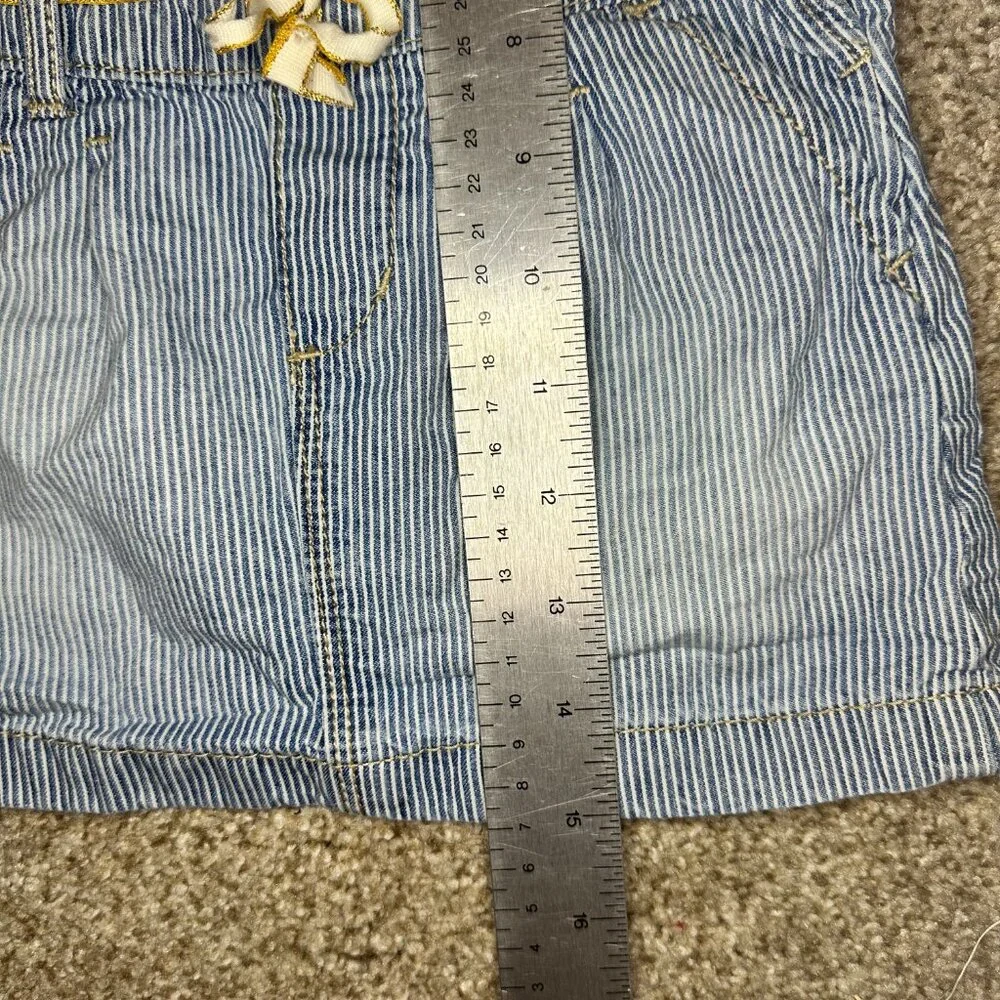 Baby Girls OshKosh B'Gosh Overall Denim Striped Skirt Jumper 12 mo Osh Kosh
